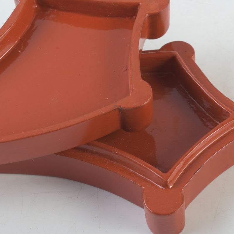 茶道具　塗師　橋口宗榮作　朱塗　丁字香合　共箱　V　9332