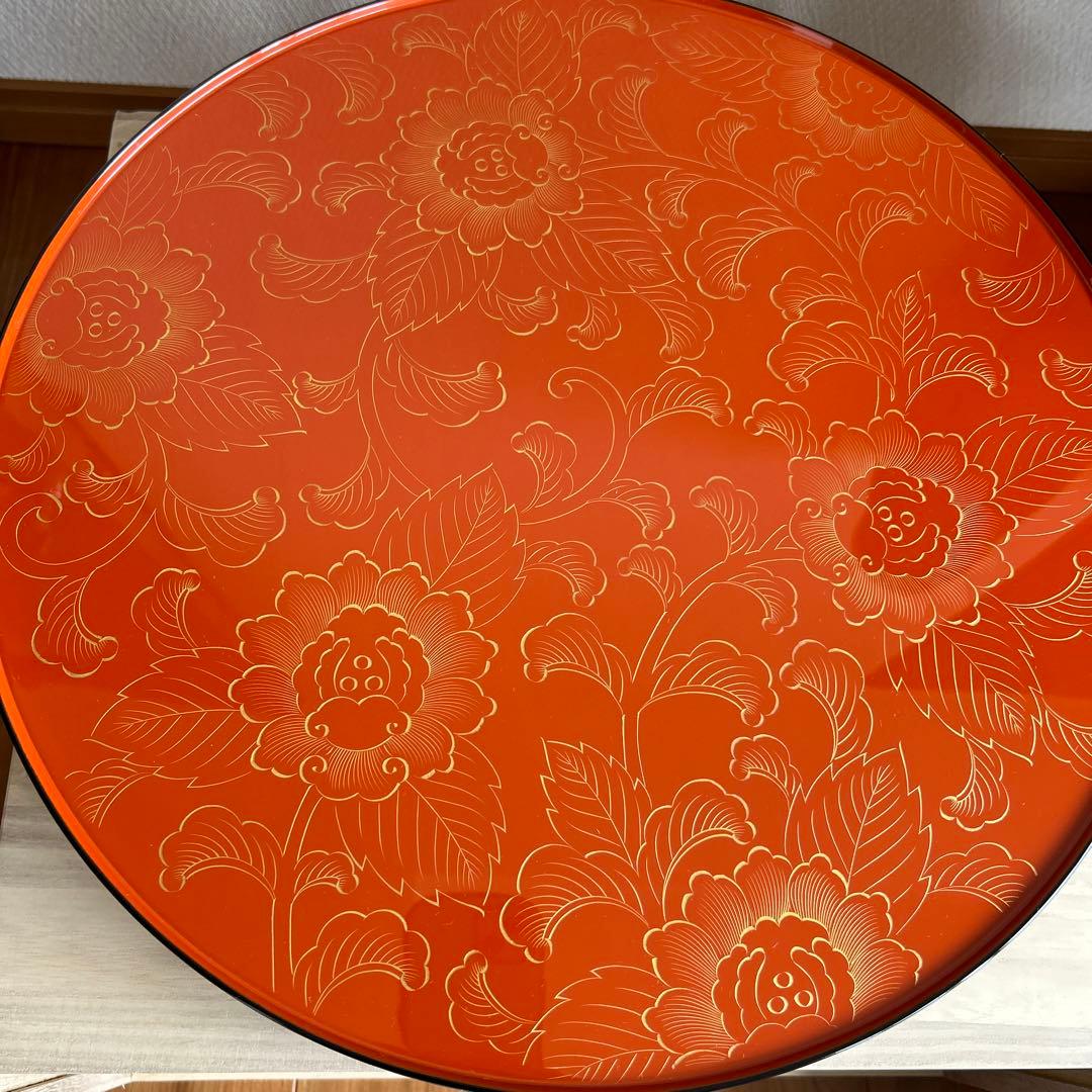 輪島塗卓上膳5客沈金牡丹【未使用】