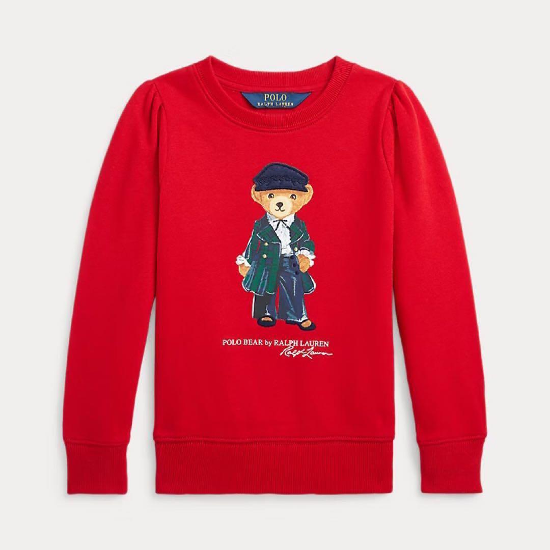 【新品】ラルフローレン ポロベア トレーナー レッド 110