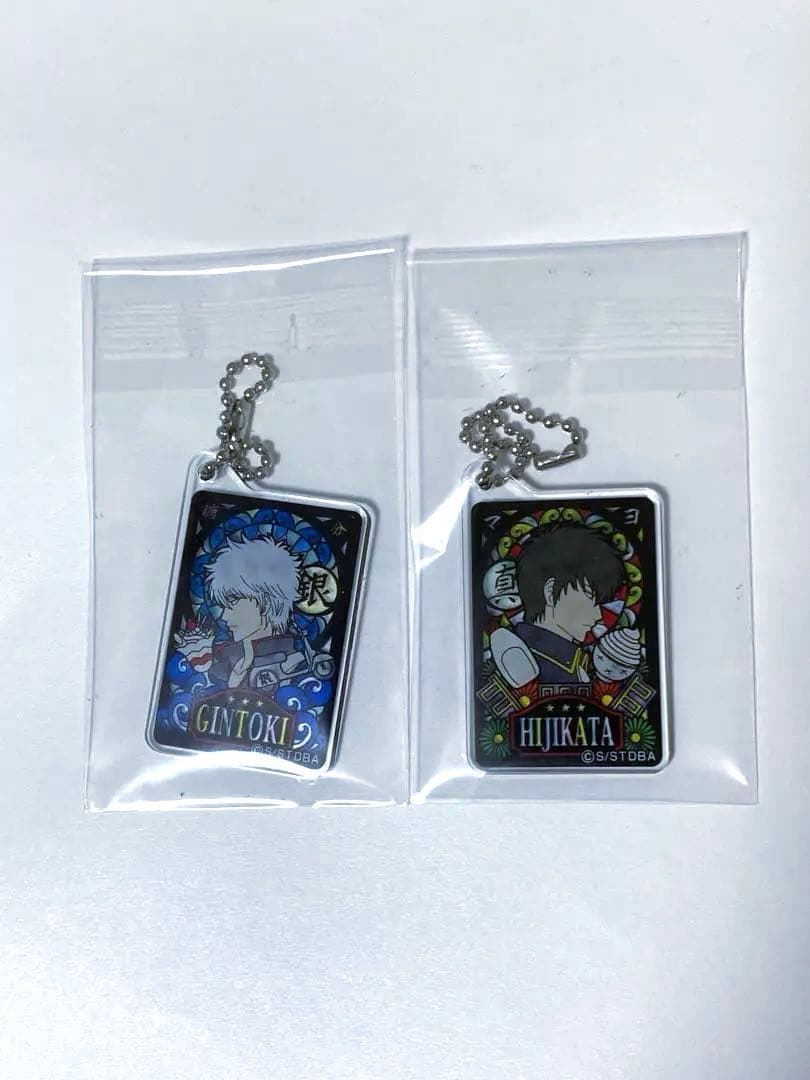 銀魂 ステンドグラス 銀時 土方 アクリルキーホルダー 2点セット 銀魂 ステンドグラス 銀時 土方 アクリルキーホルダー 2点セット 坂田