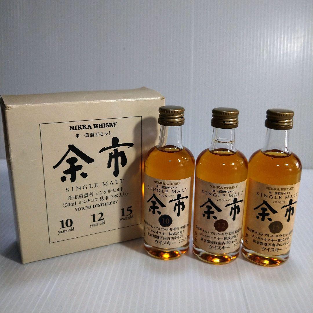 余市 ニッカウヰスキー シングルモルト ミニチュアボトル 余市 ニッカ