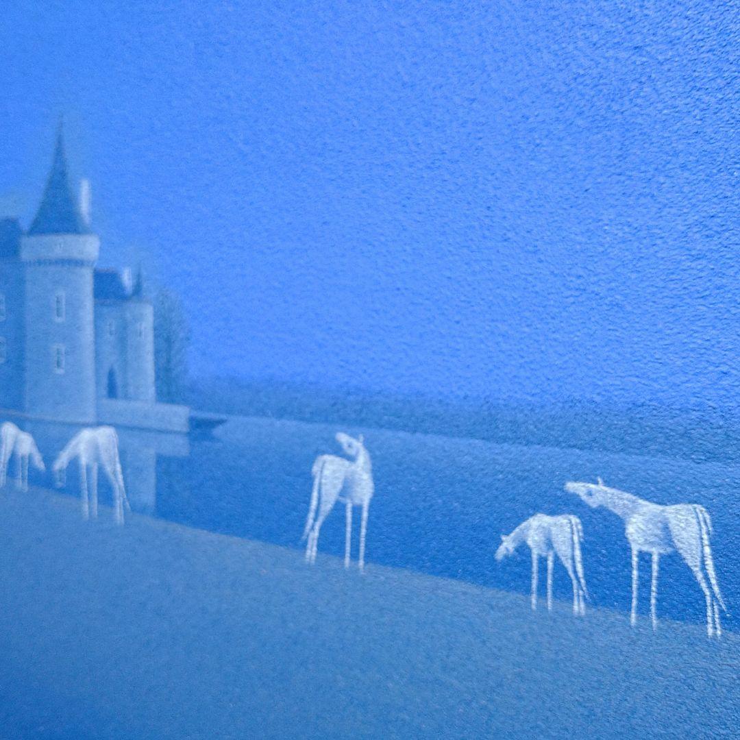 BobiokitasanA452 松浦敬文【水辺の城】F6 油絵 油彩 綺