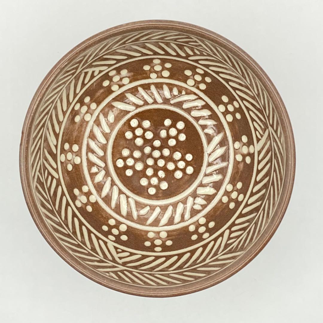 抹茶茶碗 彫三島 井上春峰 共箱入 茶道具 茶盌 茶器 京焼 伝統工芸品