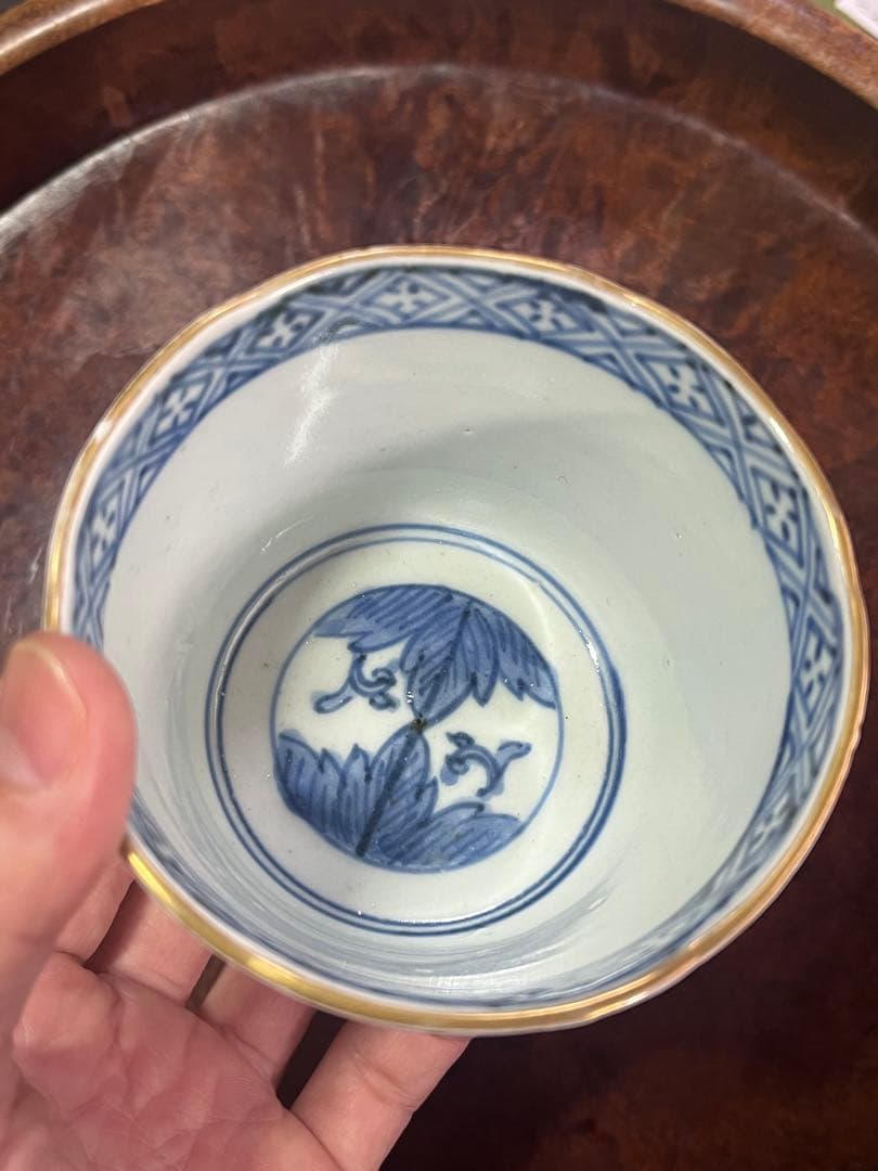 蕎麦猪口 そばちょこ 色絵 大振り そば猪口 古伊万里 民芸 民藝 くらわんか