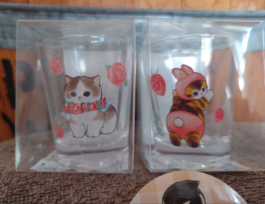 mofusand ミニグラス2種類 ノベルティセット モフサンド