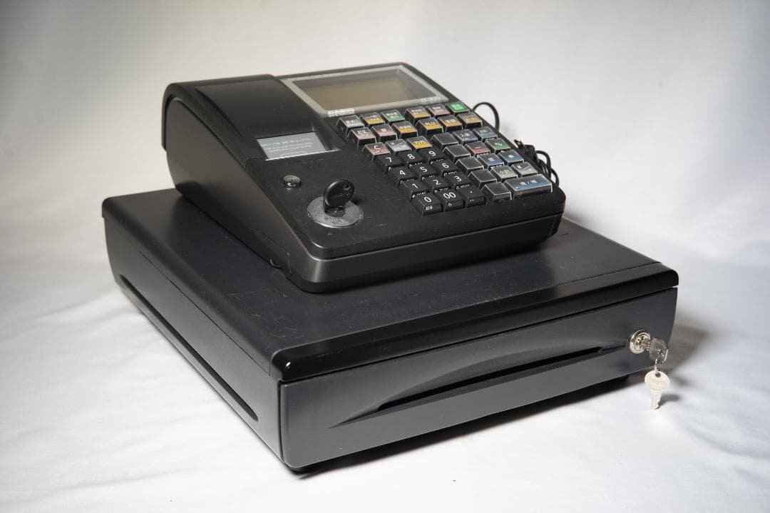 カシオレジスター TE-300 CASIO ブラック 黒 - メルカリ