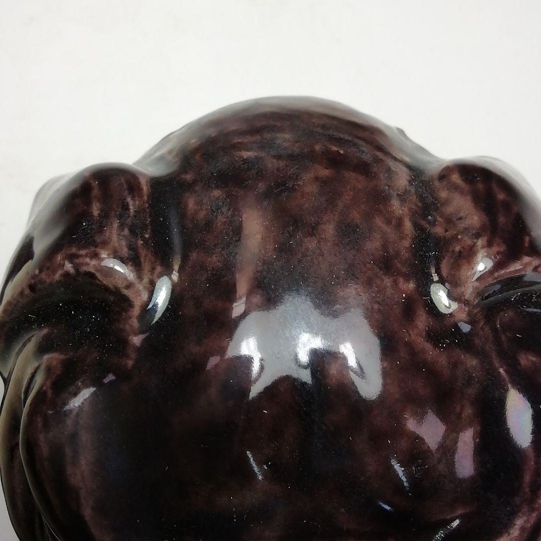 S725 香合 『獅子頭』『九谷焼』『朝倉文夫作』 共箱 茶道具