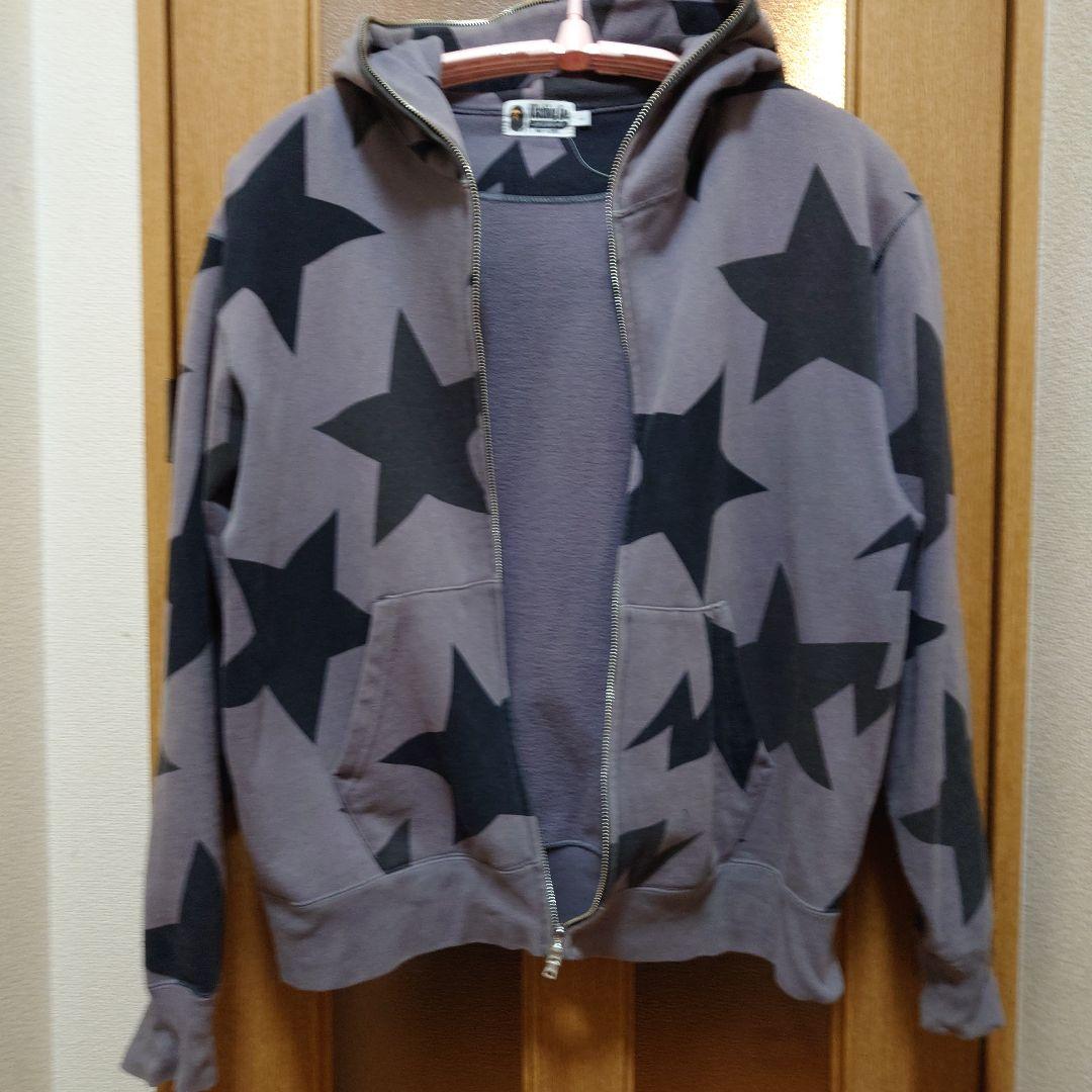A Bathing Ape 星柄ジップアップパーカー L