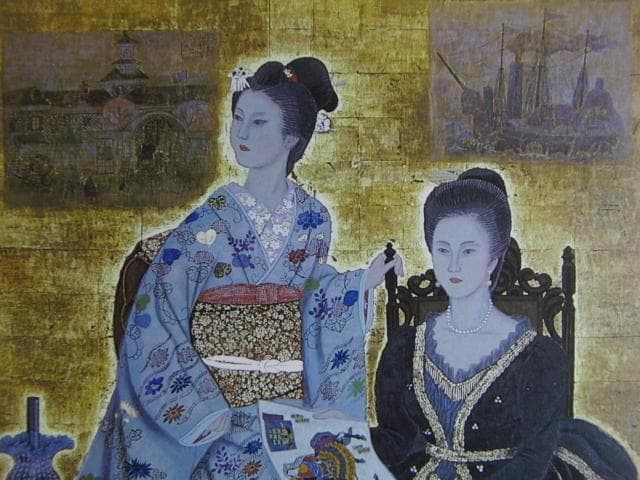 小市美智子、「横浜回顧」、希少な画集より、 新品高級額装付