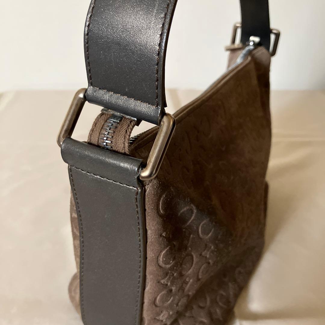 CELINE スエード ワンショルダー マカダム柄