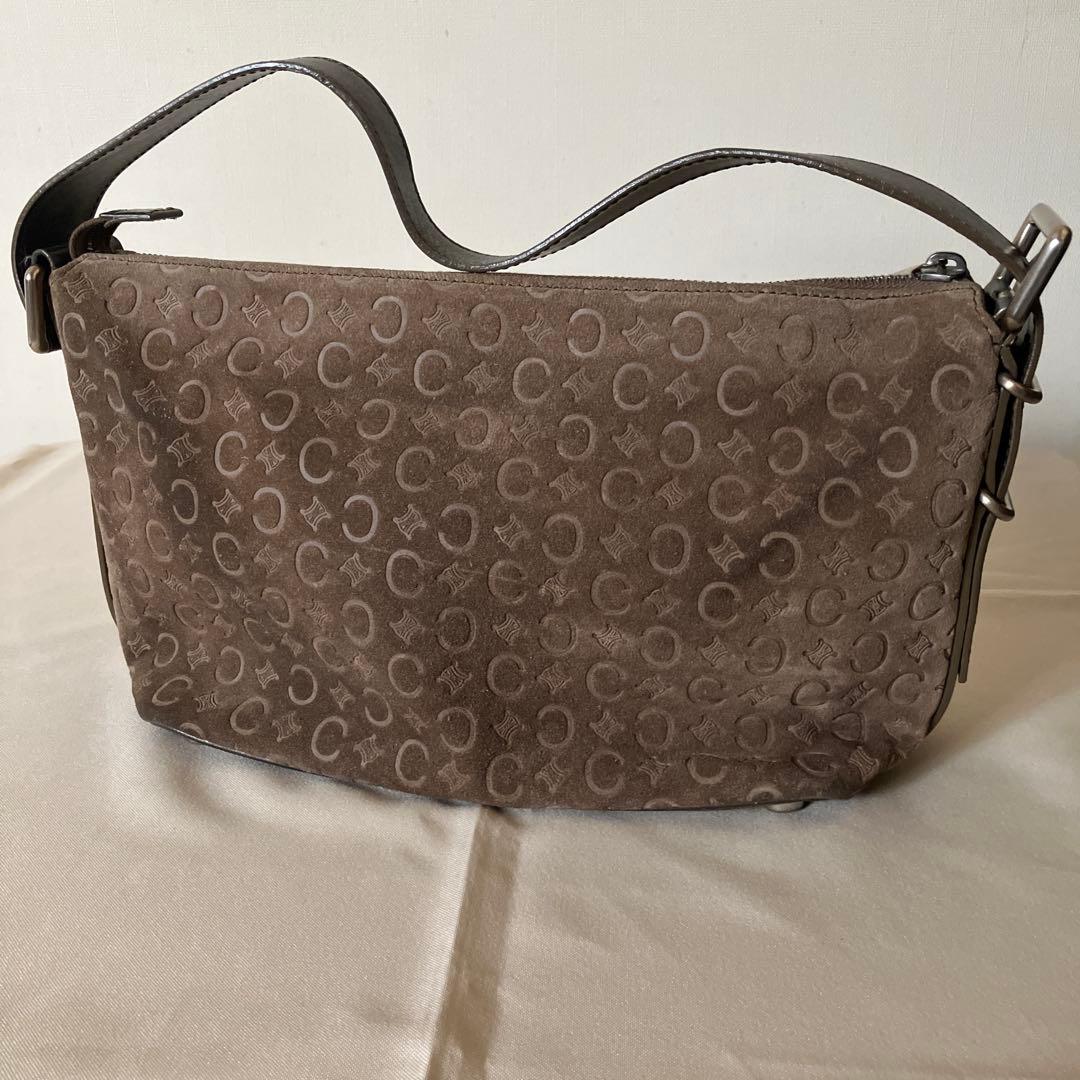 CELINE スエード ワンショルダー マカダム柄