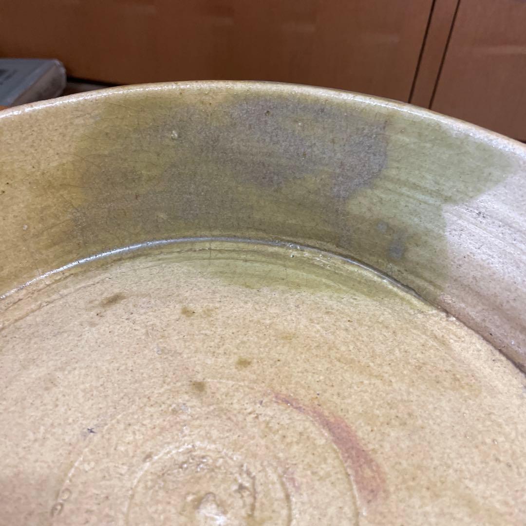 魯山人　黄瀬戸鉢　坂田甚内　ガラス皿５枚　箱なし