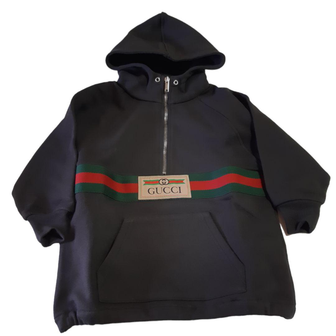 新品*GUCCI グッチ ラベル付き コットン ジャケット パーカー  グレー
