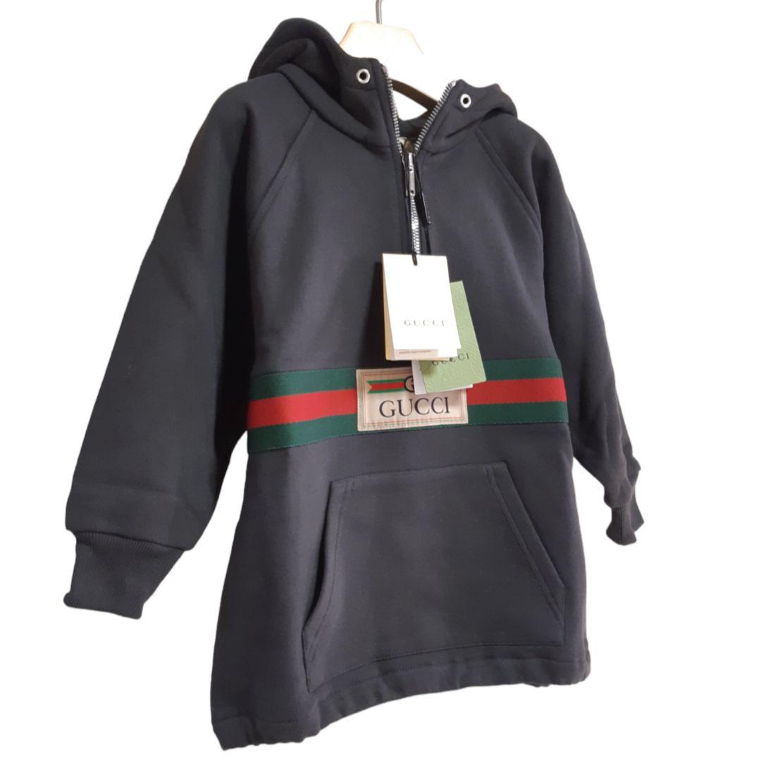 新品*GUCCI グッチ ラベル付き コットン ジャケット パーカー  グレー