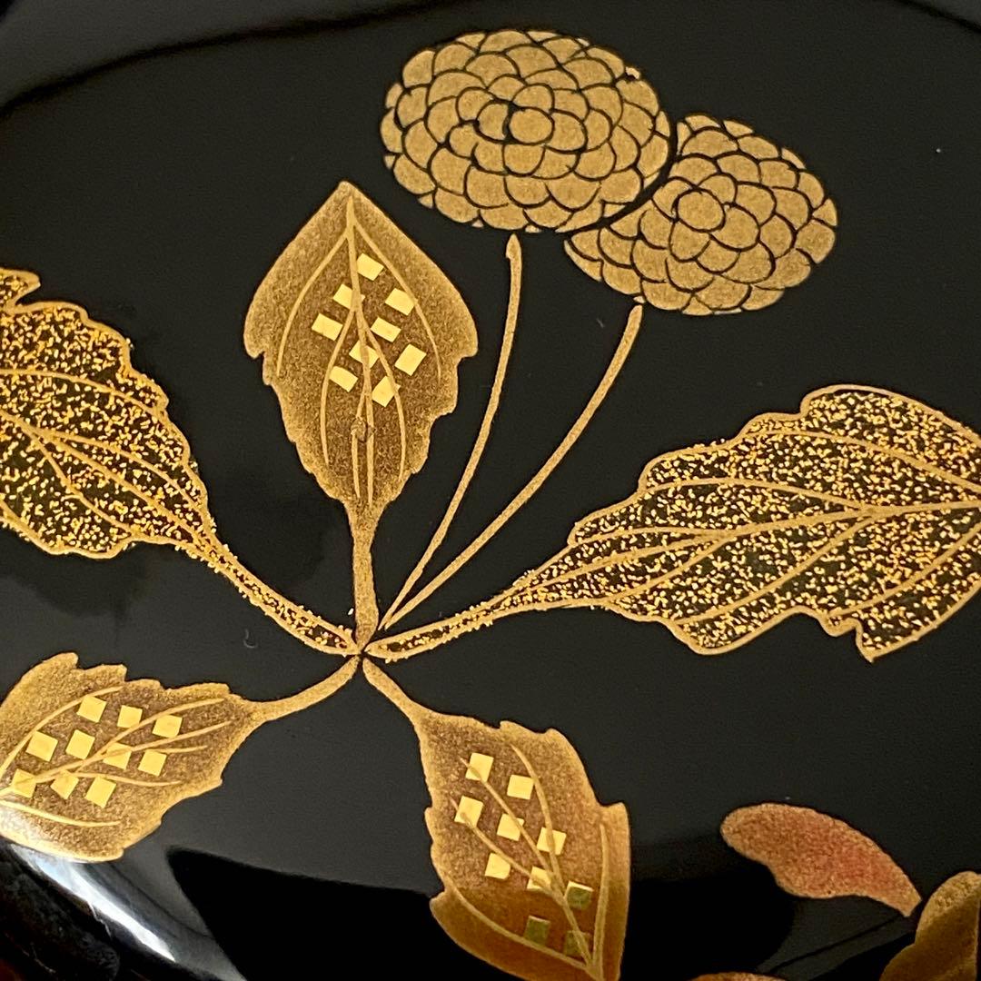 ◇茶平一斎 作 春の草花 棗 輪島塗 中棗 茶道具