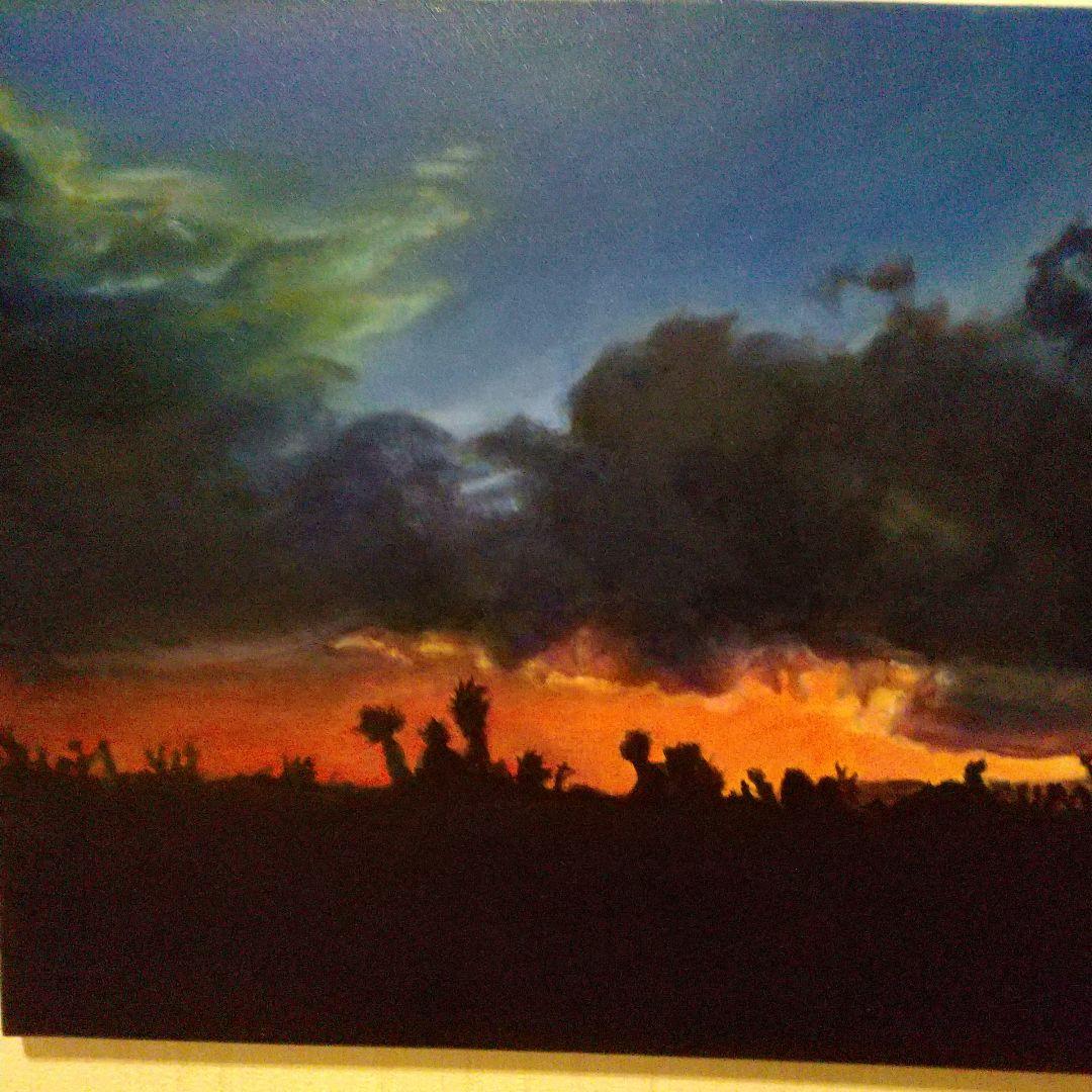 油絵 風景#1 40X80X1.5cm 美術品・アンティーク・コレクション