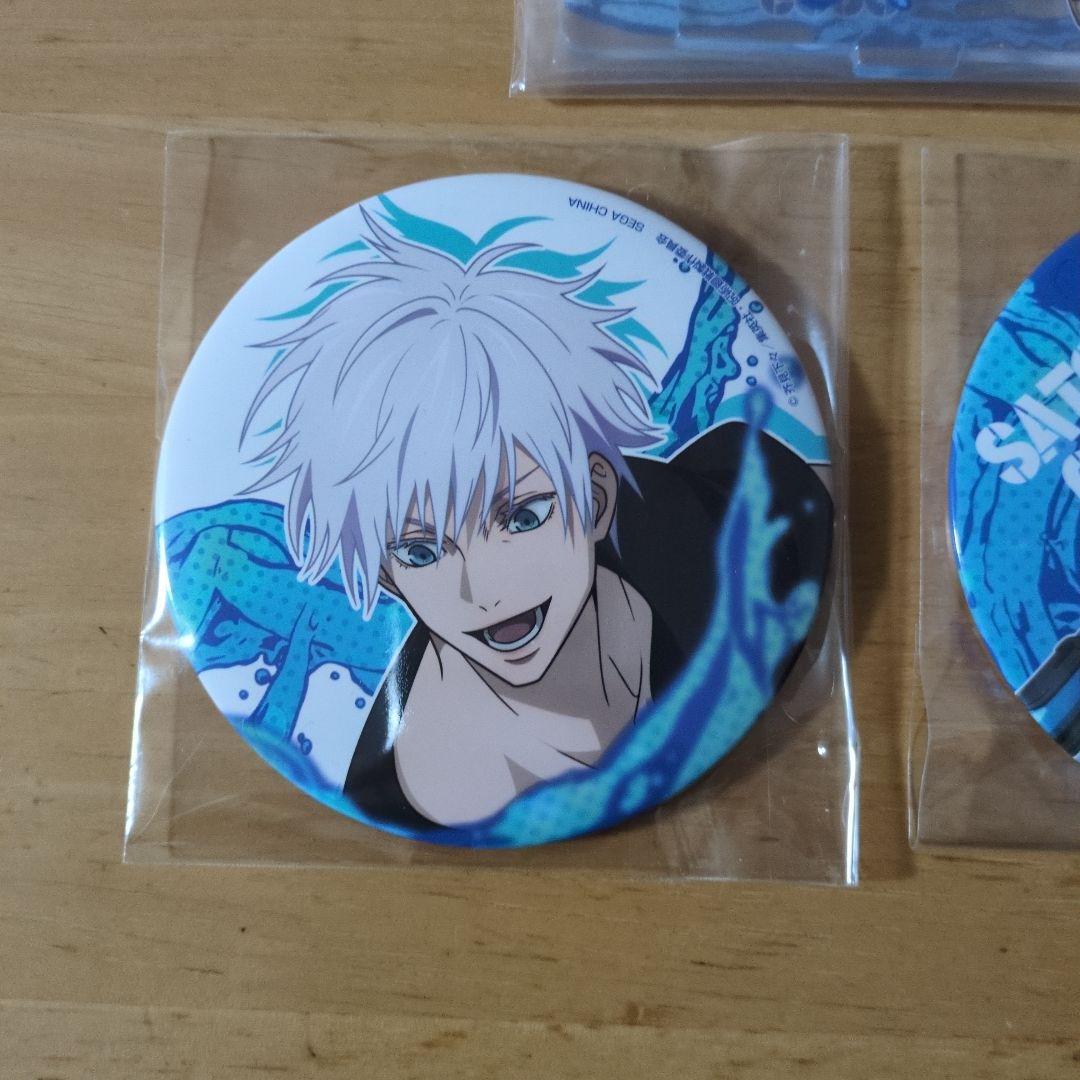 五條 悟セガラッキーくじ 呪術廻戦 缶バッジ2種+アクリルスタンド