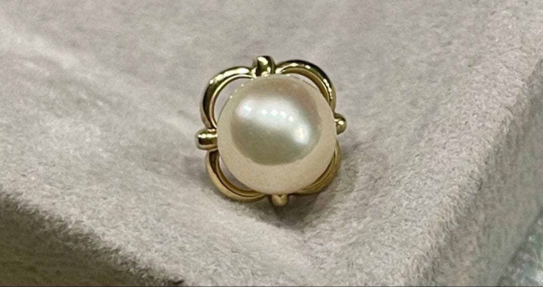 ヴィンテージ ミキモト アコヤパール ピンブローチ タイタック M K14 刻印