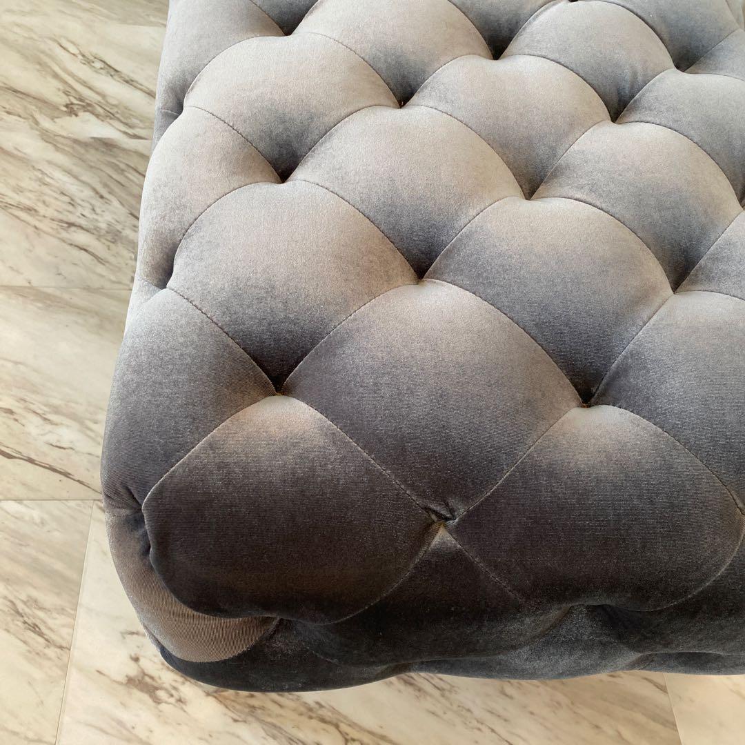 9月上旬まで期間限定　ベルベット ソファ　オットマン　チェスターフィールド調