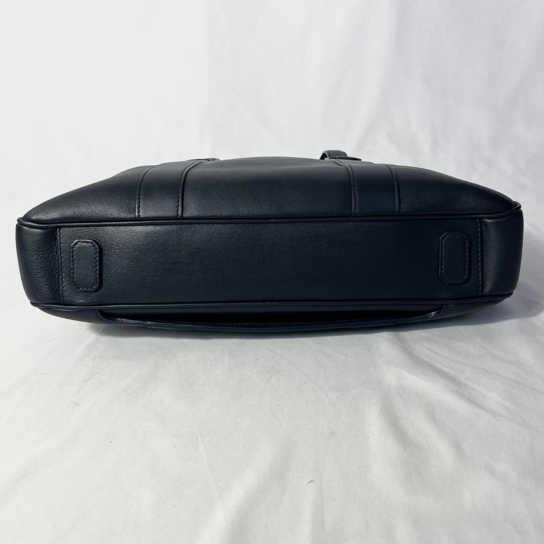 美品 ダンヒル ハムステッド 2way ブリーフケース レザー 上品 ネイビー