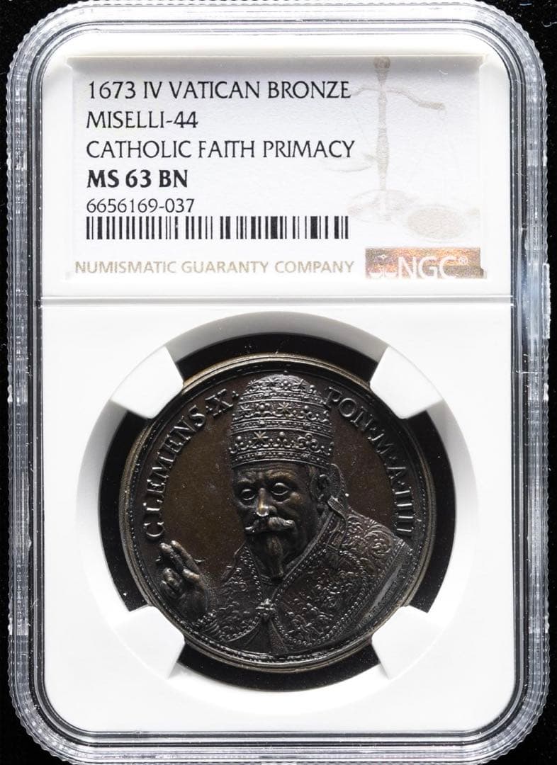 1673年 バチカン 教皇クレメンス10世 ブロンズメダル