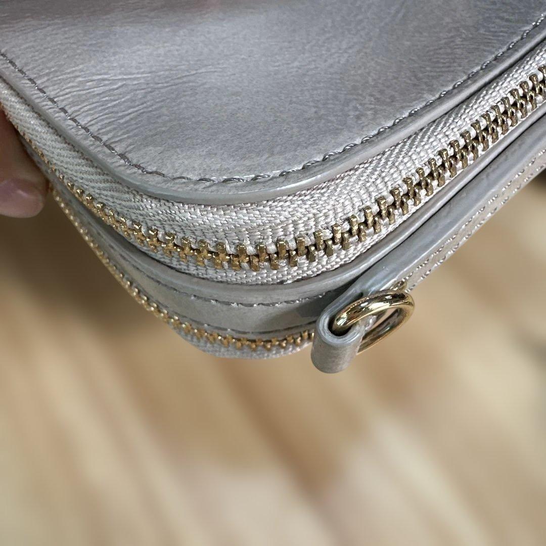 お値下げ美品　ATAO アミュレット お財布ショルダー 3wayパールグレージュ