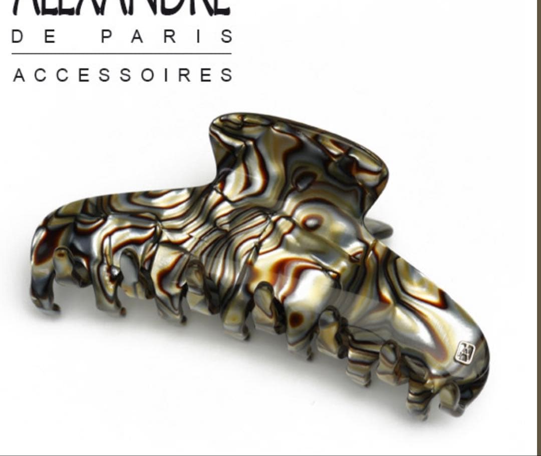 アレクサンドルドゥパリ ヘアクリップ(L) ヘアアクセサリー オニキス