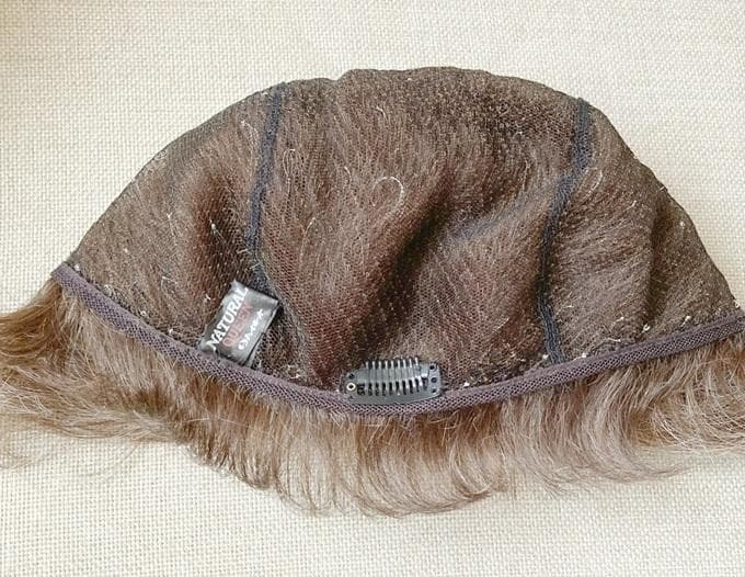 ハイネット　ナチュラルクイーン　人毛MIX　ハーフウィッグ　ライトブラウン