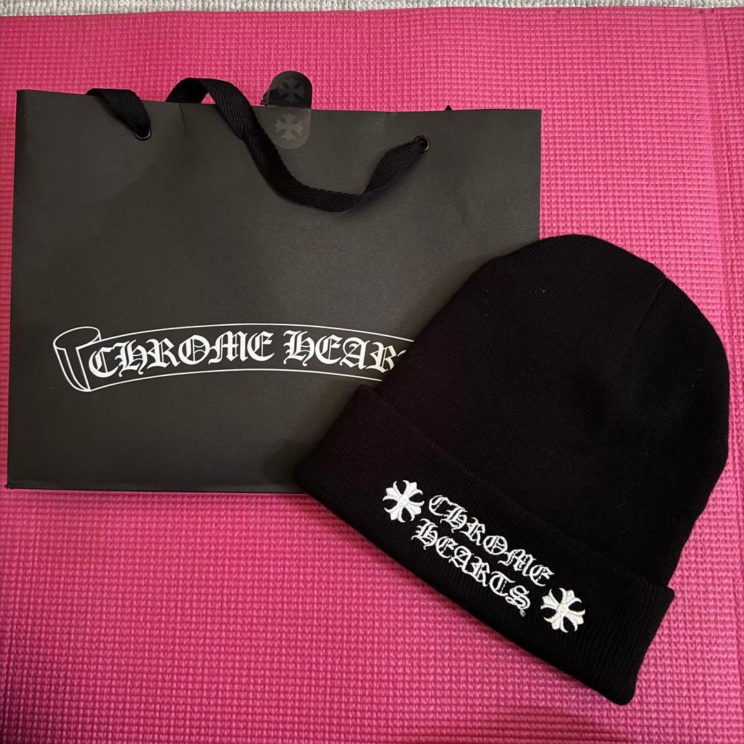 CHROME HEARTS ニット帽 黒　正規品