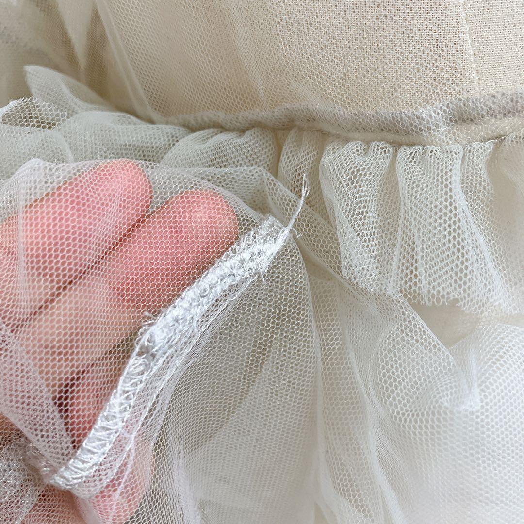 大人気⭐︎ANDRESDアンドレスド ニアナ ベージュ チュールフリル