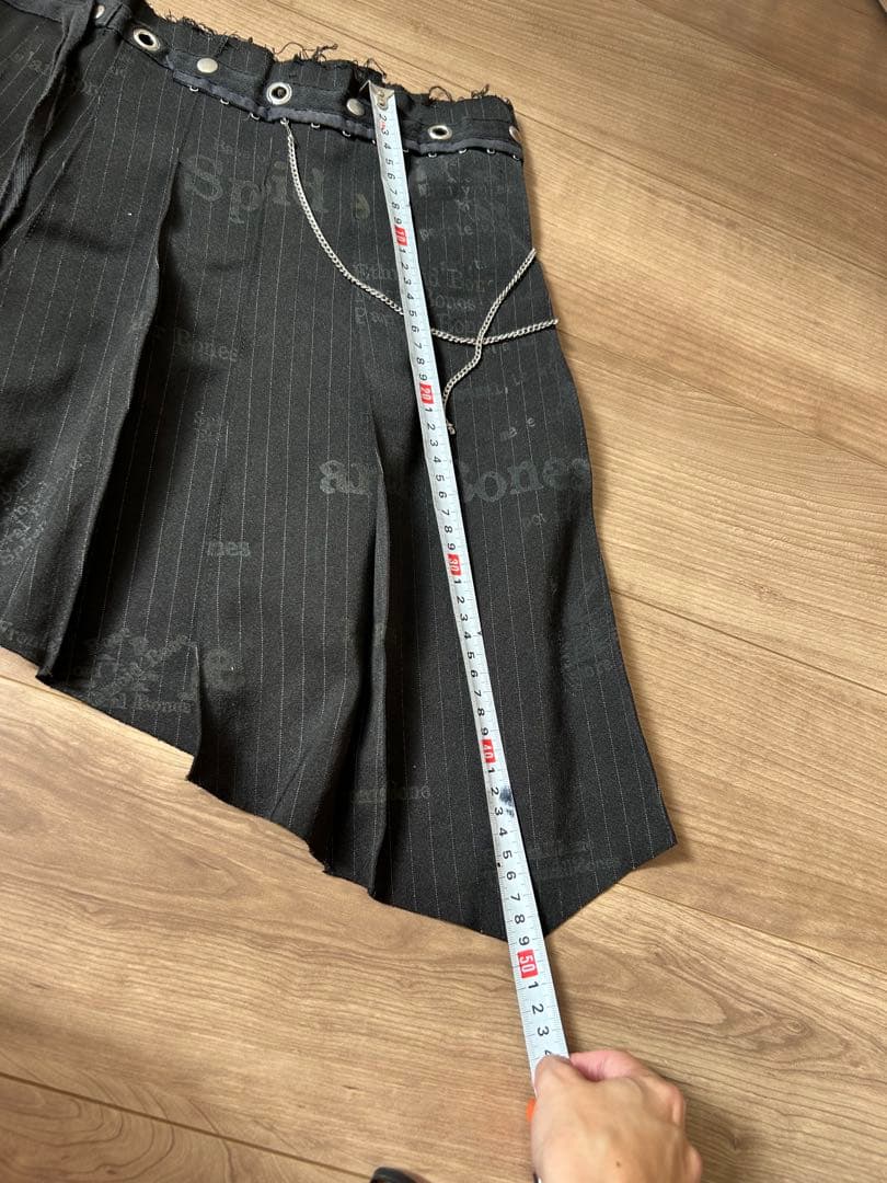 h.NAOTO ゴスロリ 黒アシンメトリー巻きスカートフリーサイズ