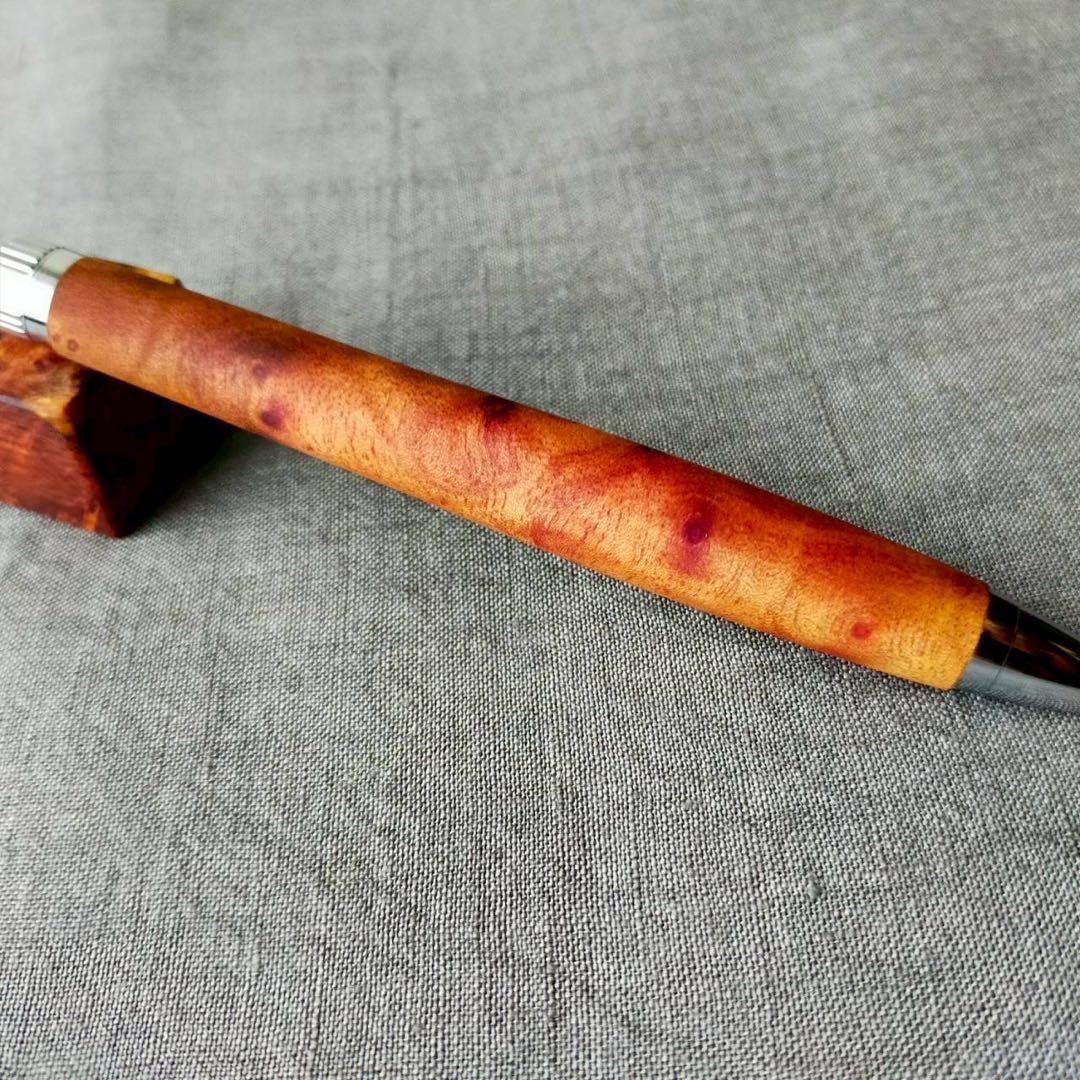 台湾楠瘤 ハンドメイド 木軸ボールペン G2 天然木 シルバー