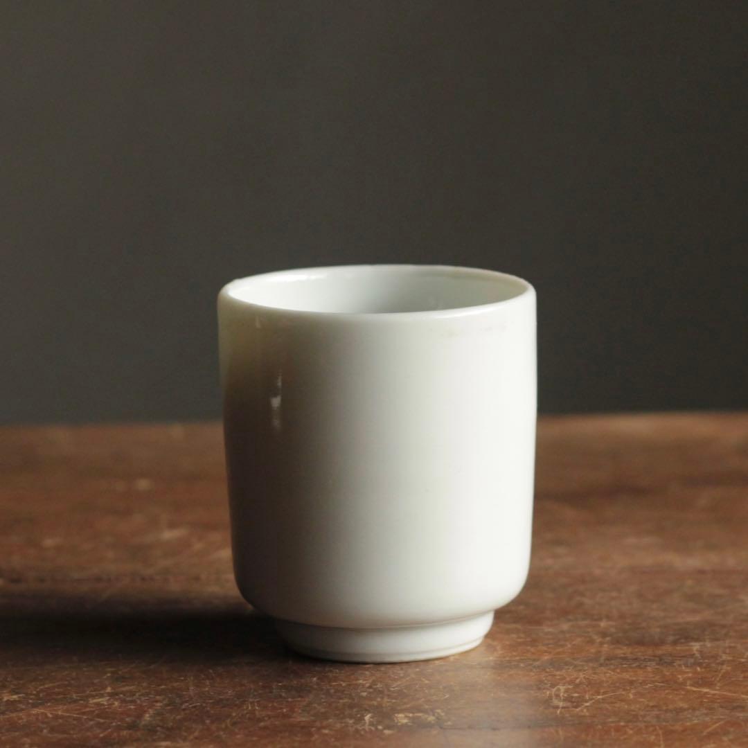 白磁 筒碗 筒盃 No.3 酒器 古道具 アンティーク 検 ） 伊万里波佐見平佐