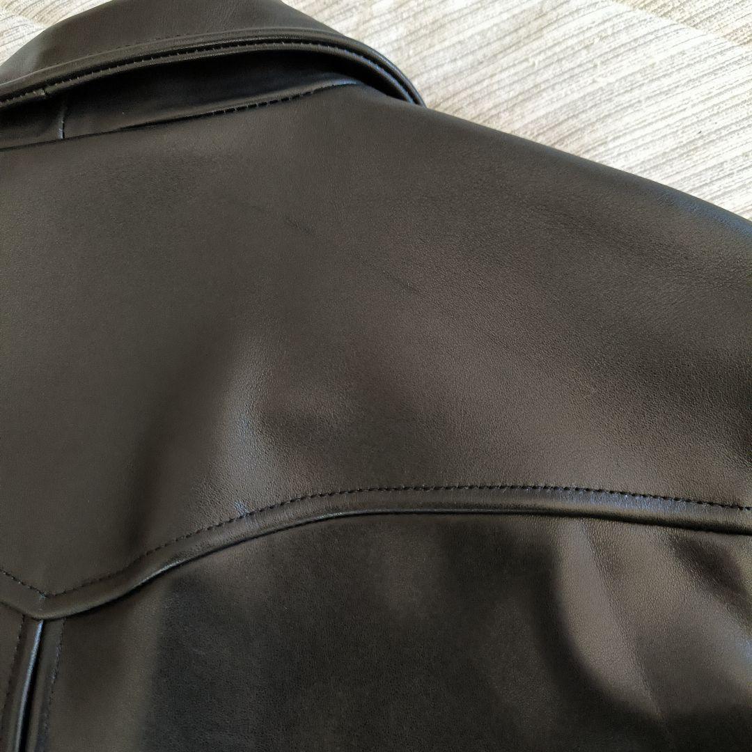 猫たちの父様向Cidu ブラック レザー シングルライダースジャケット M