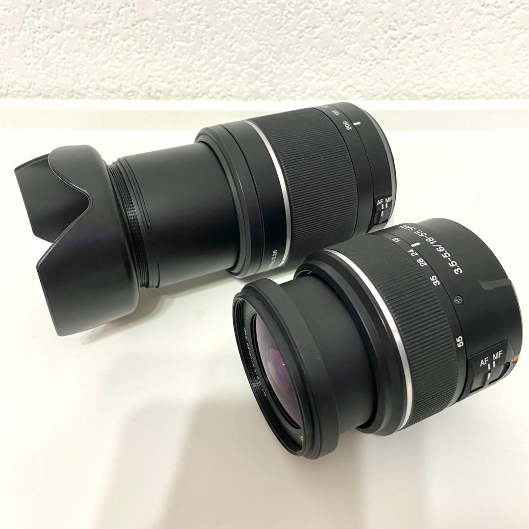 極上品】SONY Wズームレンズセット SAL1855＋SAL55200-2
