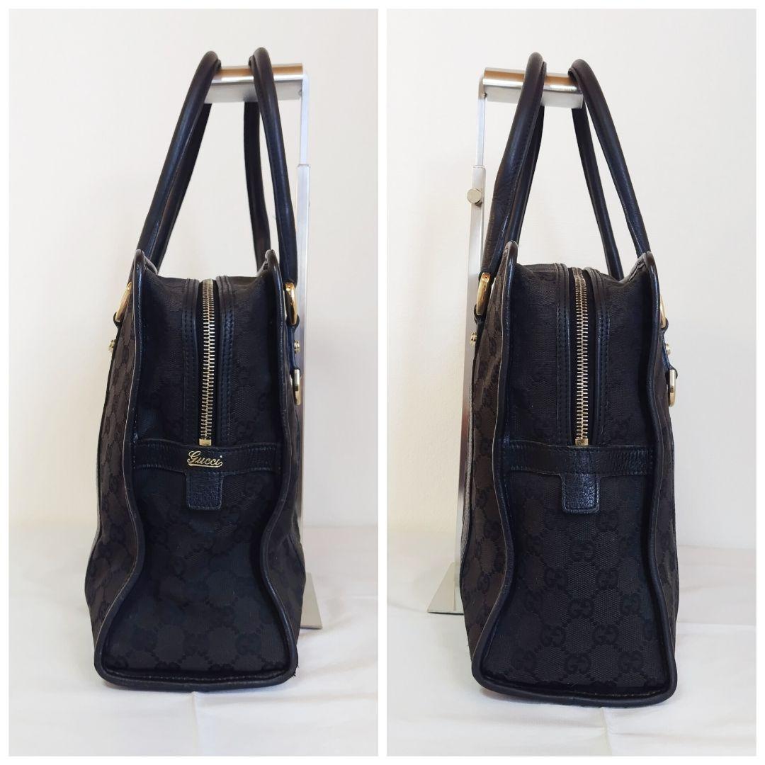 グッチ GUCCI ビジネスバッグ GGキャンバス レザー