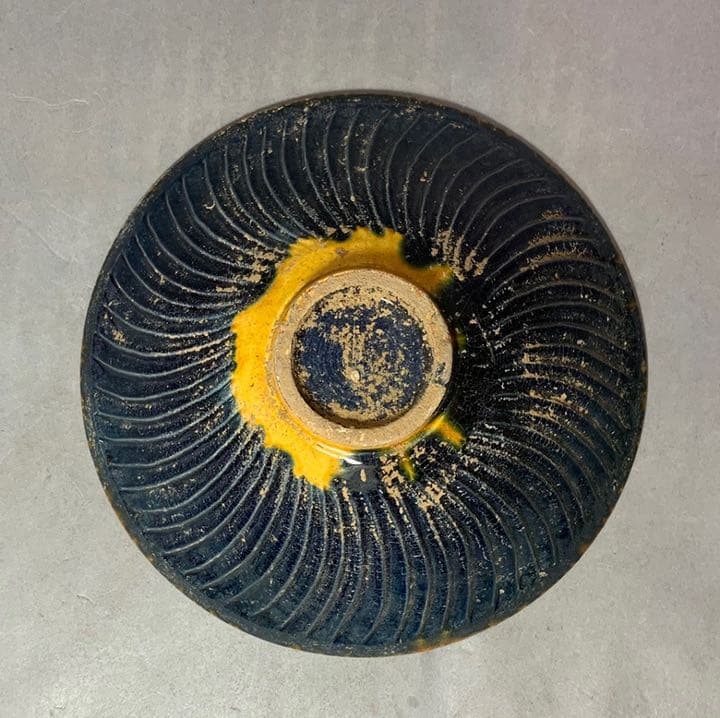 中国 三彩鳥図平碗 f2220714