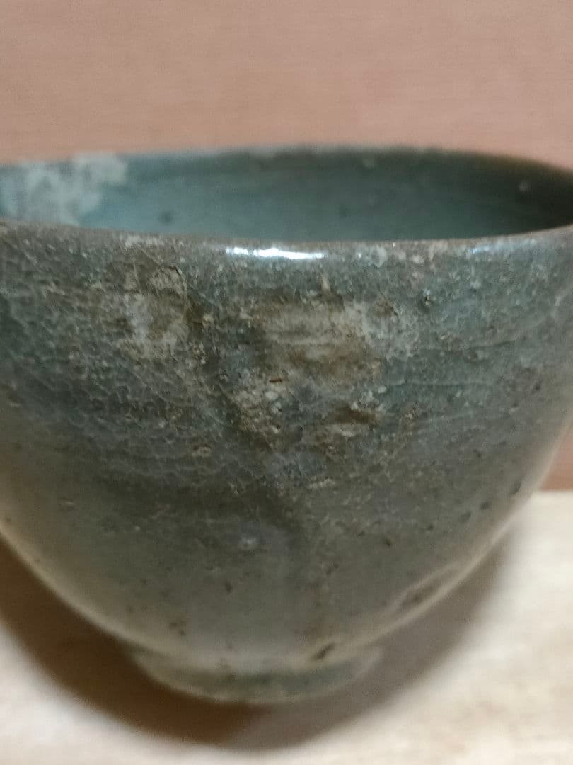 高麗湯呑 青磁 時代物 朝鮮半島美術 骨董アンティークNo.320