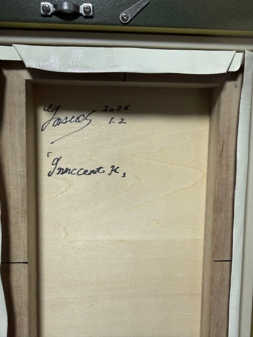 油彩画　「 Innocent κ」＊真作作品　M3号 額縁付き