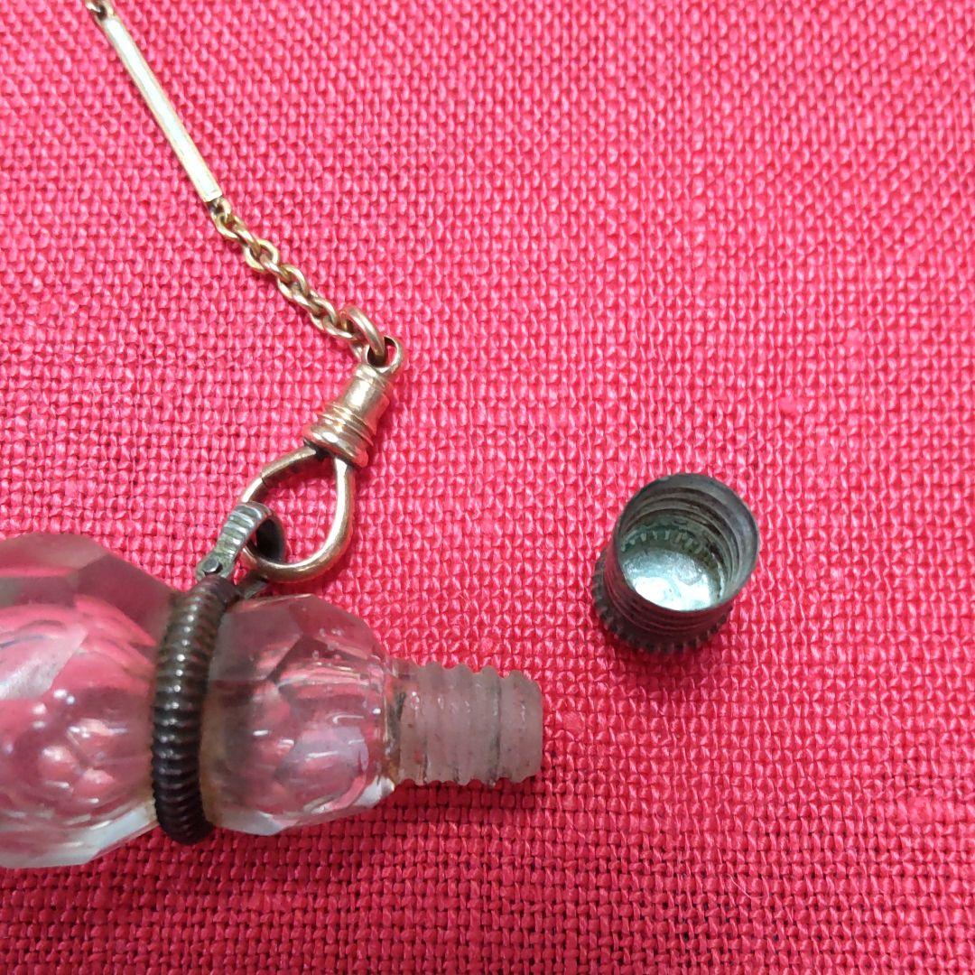 江戸時代ギヤマン切子瓢箪型銀製金具根付け/K18チェーン。 - メルカリ