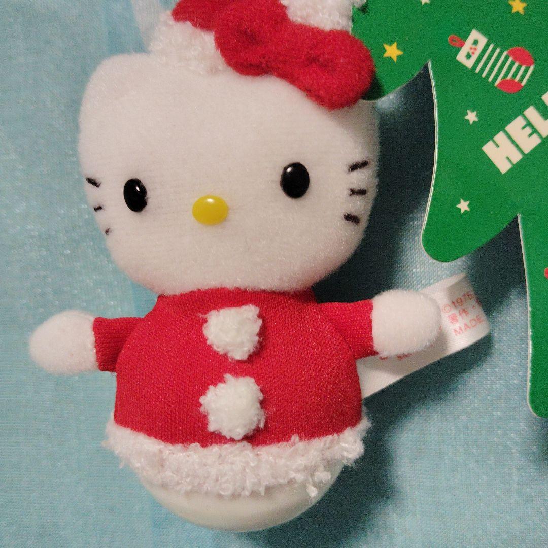キティ　クリスマス　サンタ　ストラップ　起き上がり小法師　マスコット　オキアガリ