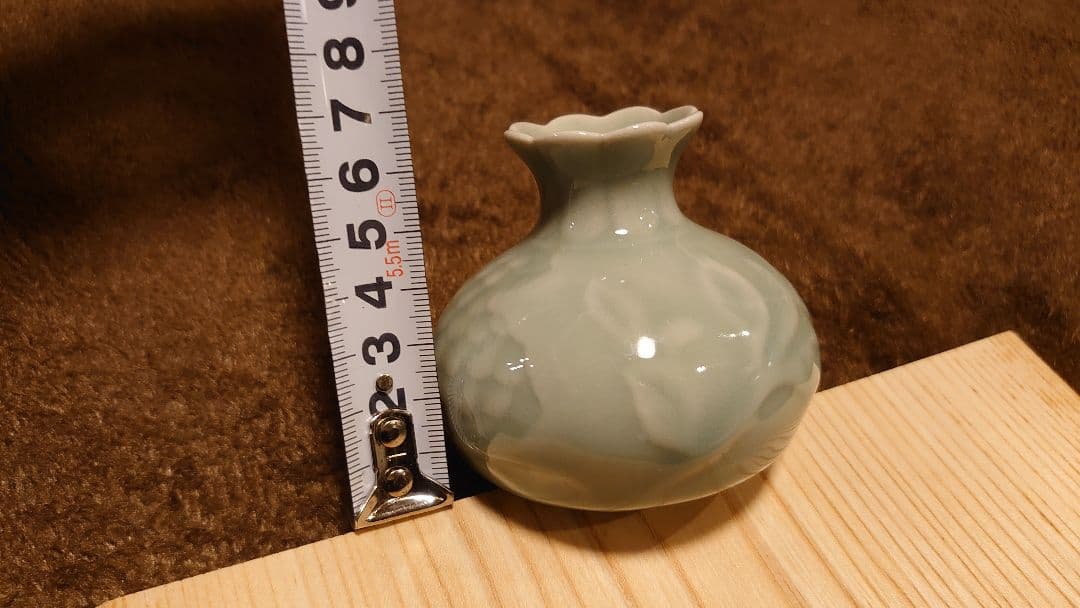 青磁 李朝青磁 陽刻 小壺 花入 蔵出し 1客の通販はau PAY マーケット