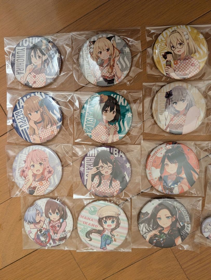 温泉むすめ　缶バッチ　セット