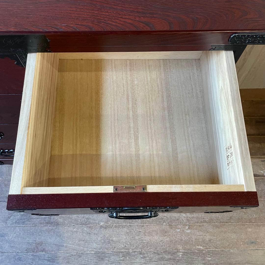 飛鳥工芸家具 車箪笥 民芸箪笥 4段チェスト 欅 和製アンティーク 民芸