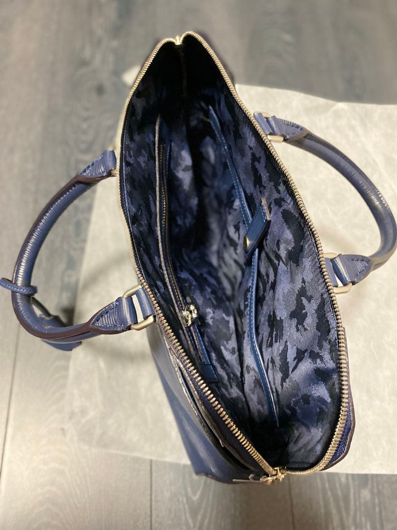 アニアリ　aniary ネイビー レザー ビジネスバッグ　美品　キレイ