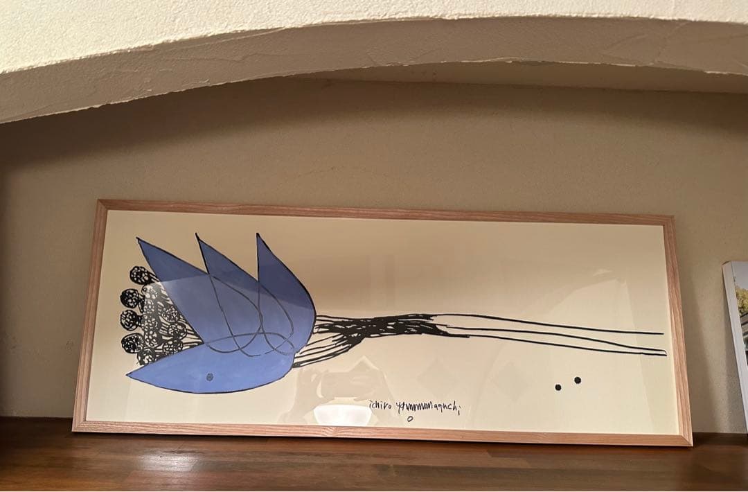 新品山口一郎IDEE アートポスターHANA Blue・no.1