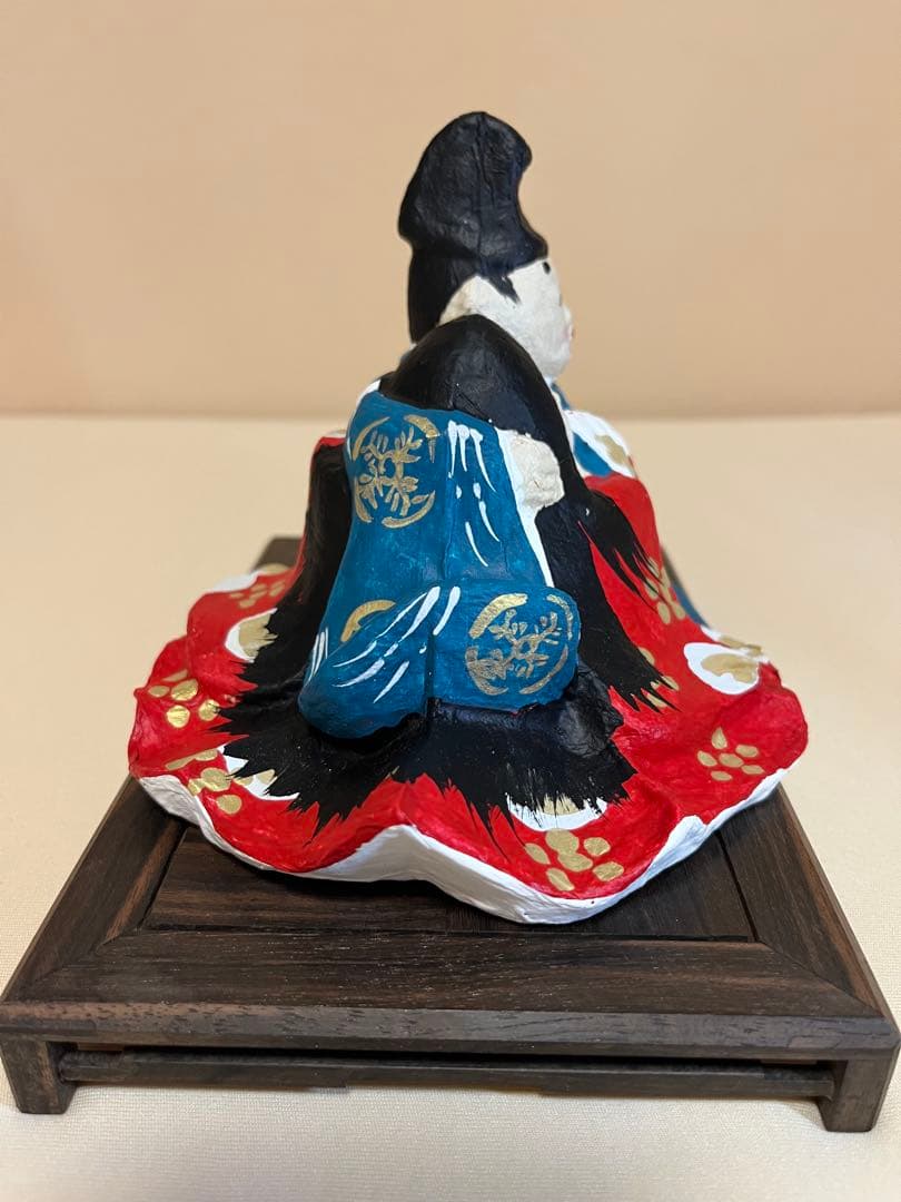 六原張子　肩寄雛　ひな人形　岩手花巻市　木製台付　希少　カップル雛　逸品　お雛様