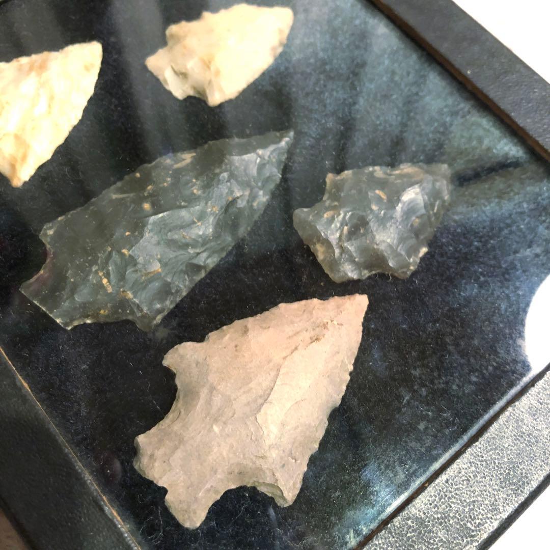 本物 ネイティブアメリカン 北米インディアン 石器 矢じり 出土品