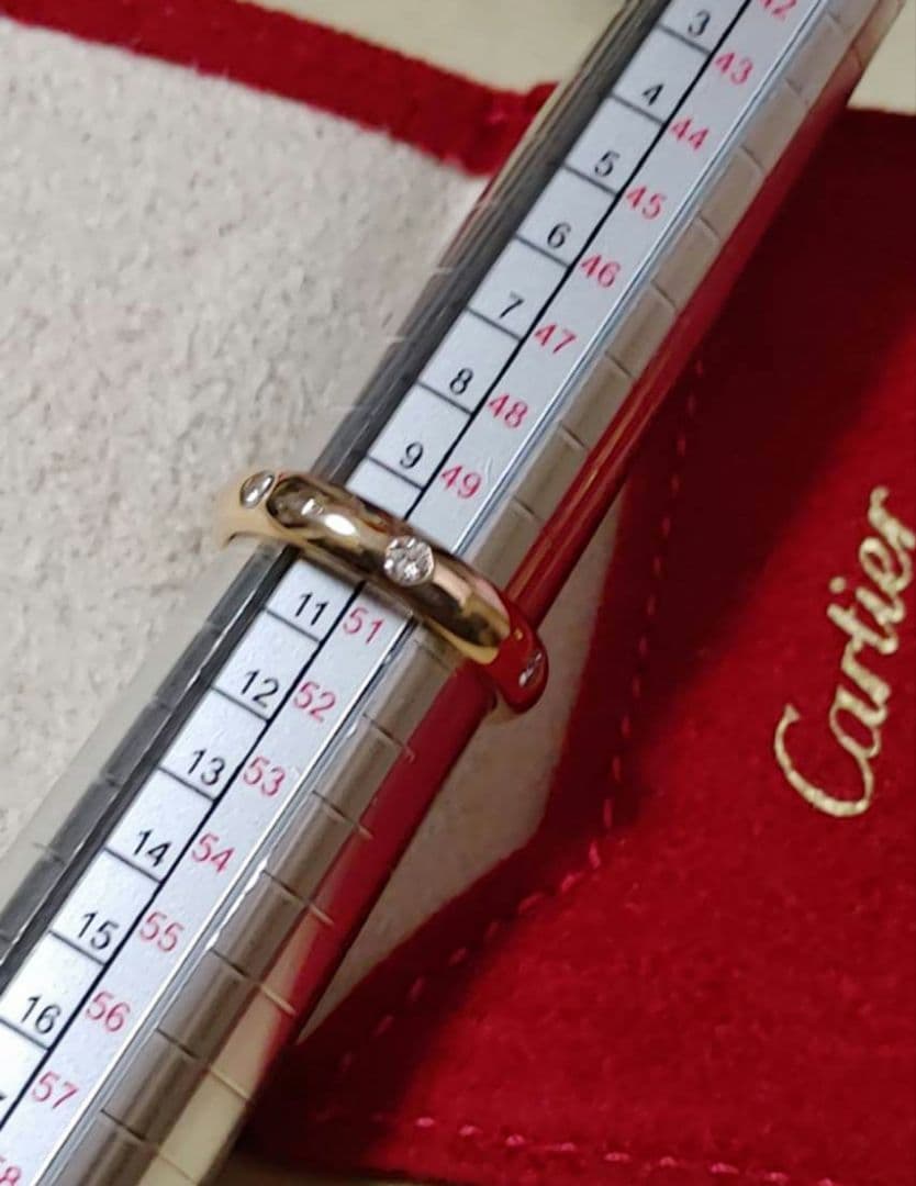 【証明書あり】Cartier　カルティエ　ステラリング　YG　ダイヤ6P　#51