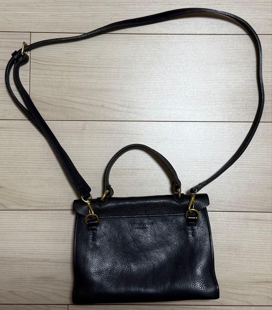 【MIMIBERRY HEBE】ミミベリー　黒のレザーショルダーバッグ